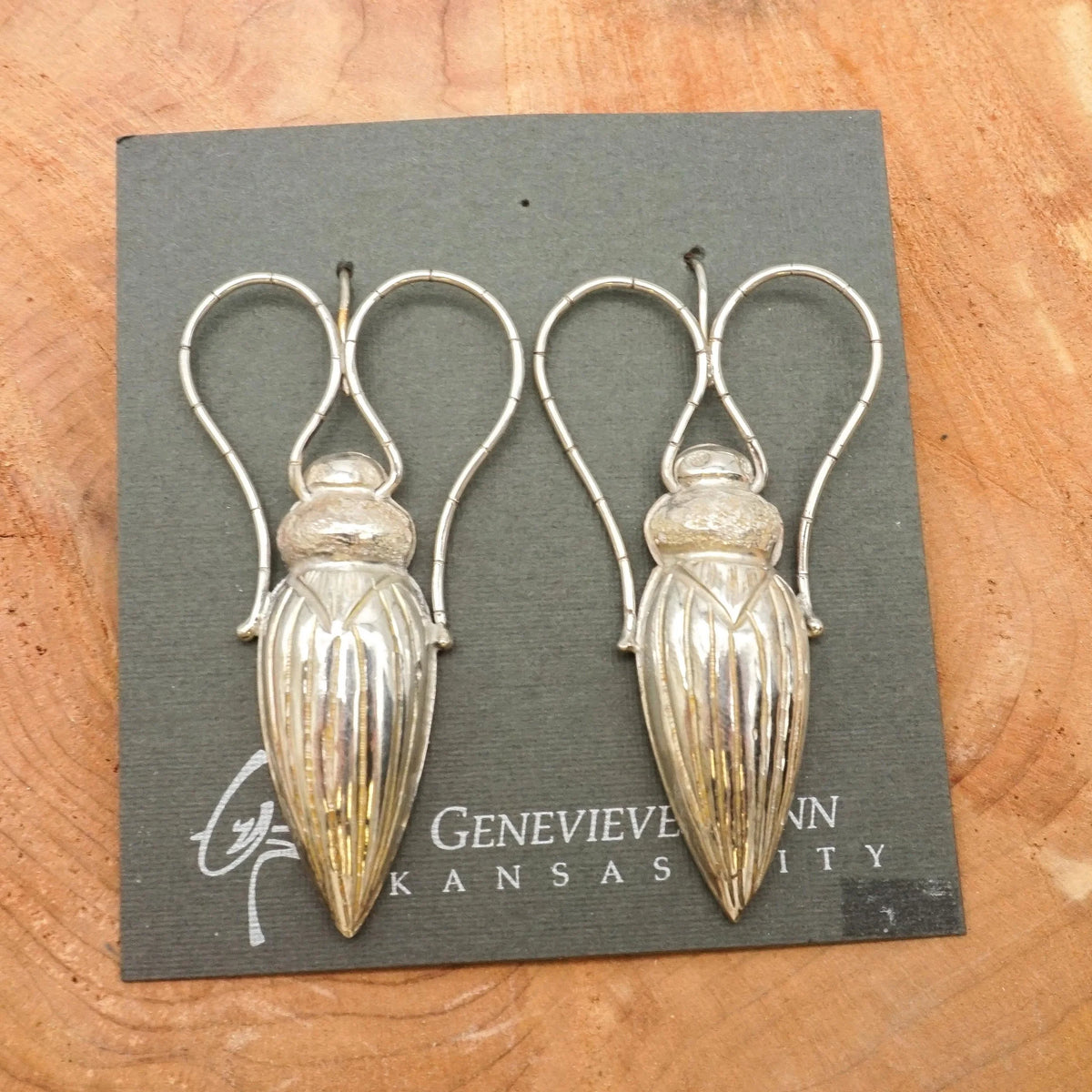 Long Horn Beetle Earrings