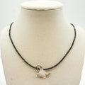Ginko Leaf Pendant - Beaded Chain