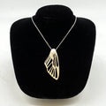 Cicada Wing Pendant with Small Diamond