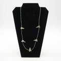 Labradorite Beaded Necklace with Calla Lily Leaves