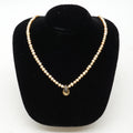 Pink Pearl Necklace with Quartz Briolette