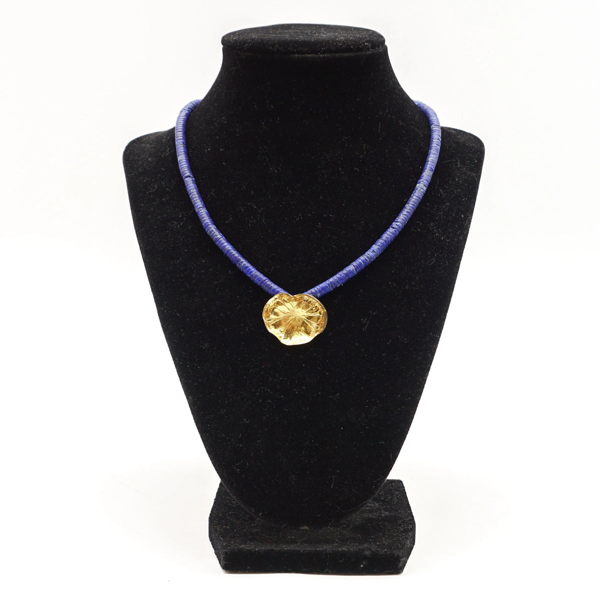 Waterlily Leaf with Lapis Beads