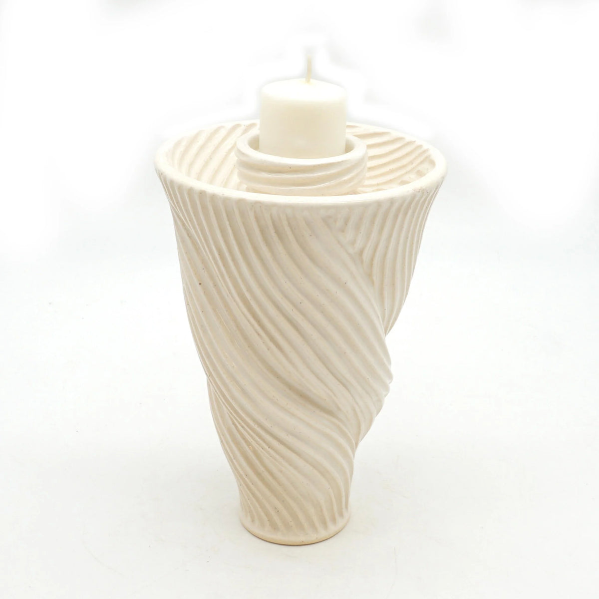 Swirl Jar with Candle