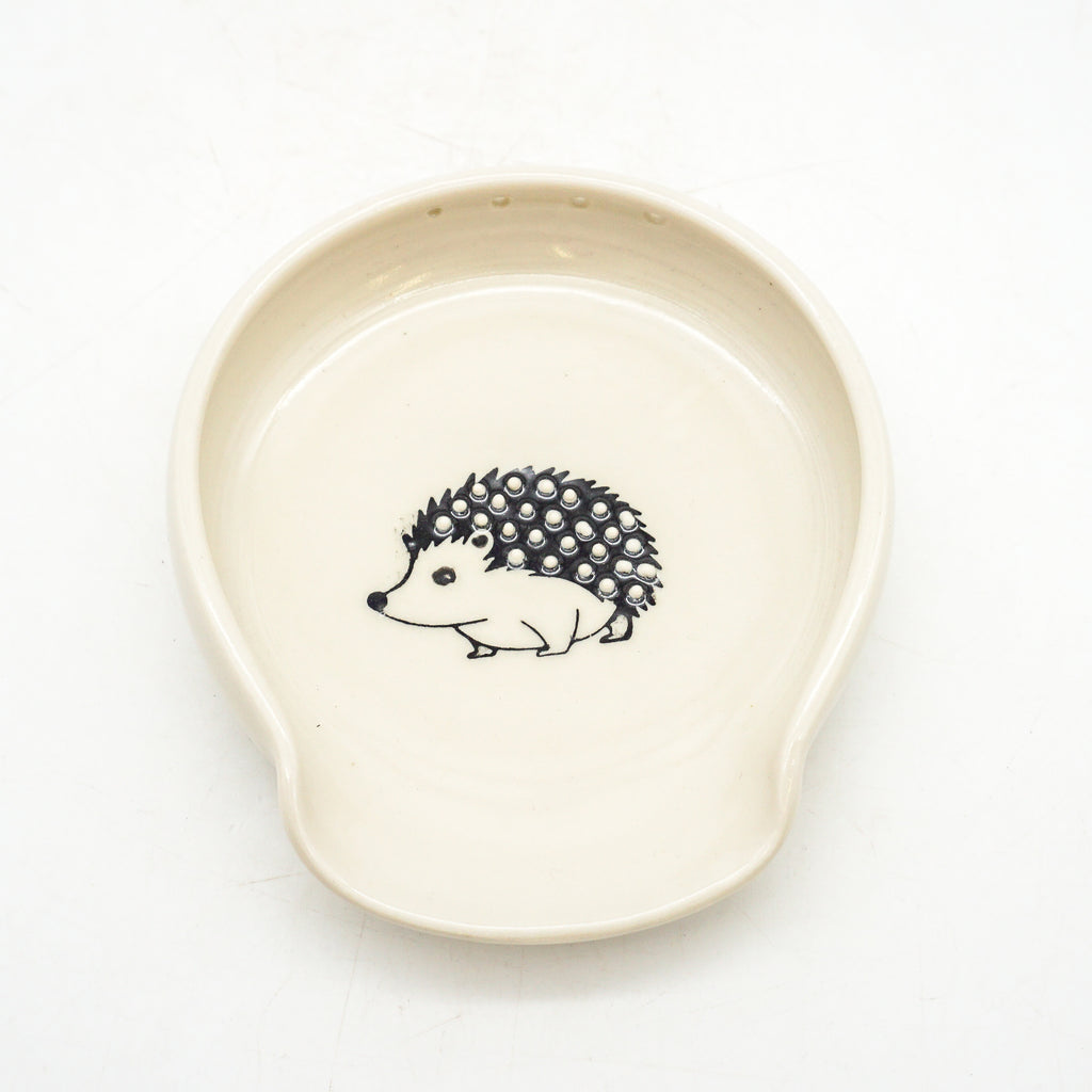 Hedgehog Garlic Grater, spoon rest, herb stripper (3 in 1) 2