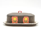 Butter Dish (Gray w/ Yellow Tulips)