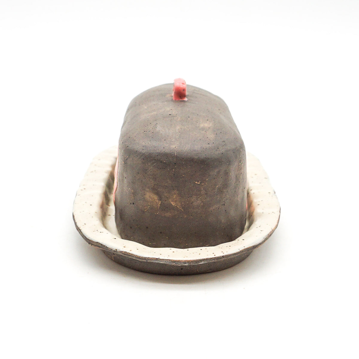 Butter Dish (Gray w/ Yellow Tulips)