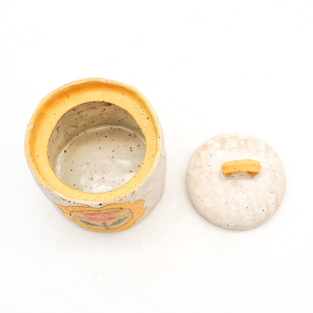 Spice Jar (White + Yellow)