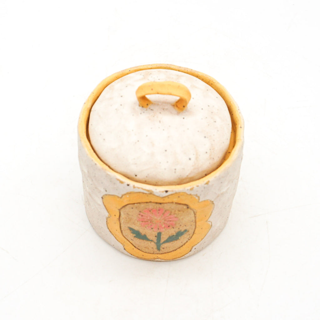 Spice Jar (White + Yellow)
