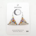 Triangle Earrings - Silver & Multicolored