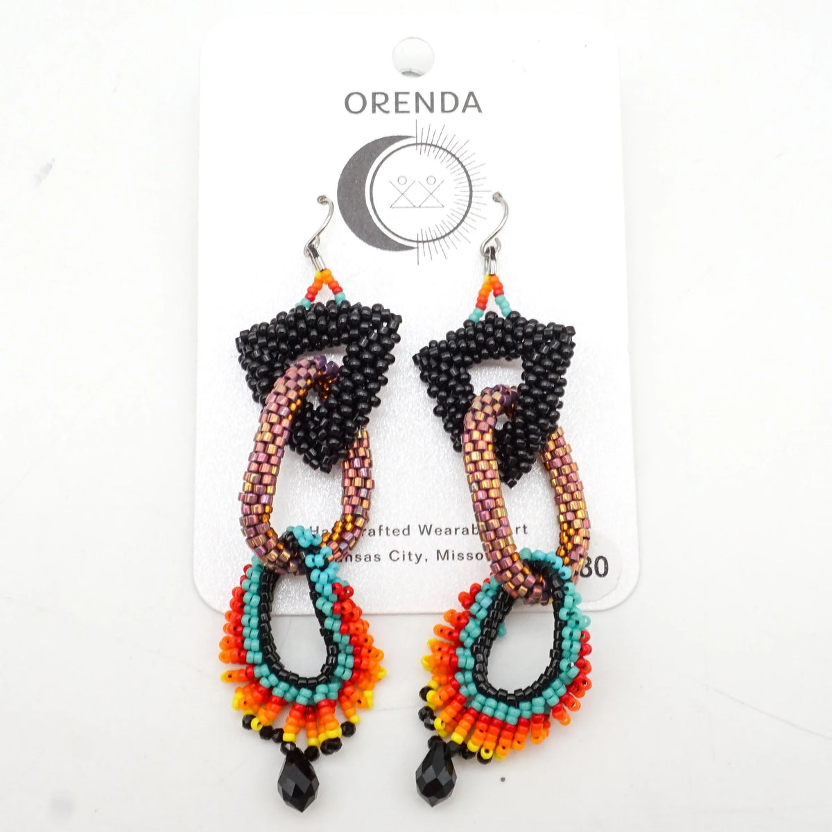Black Triangle Earrings