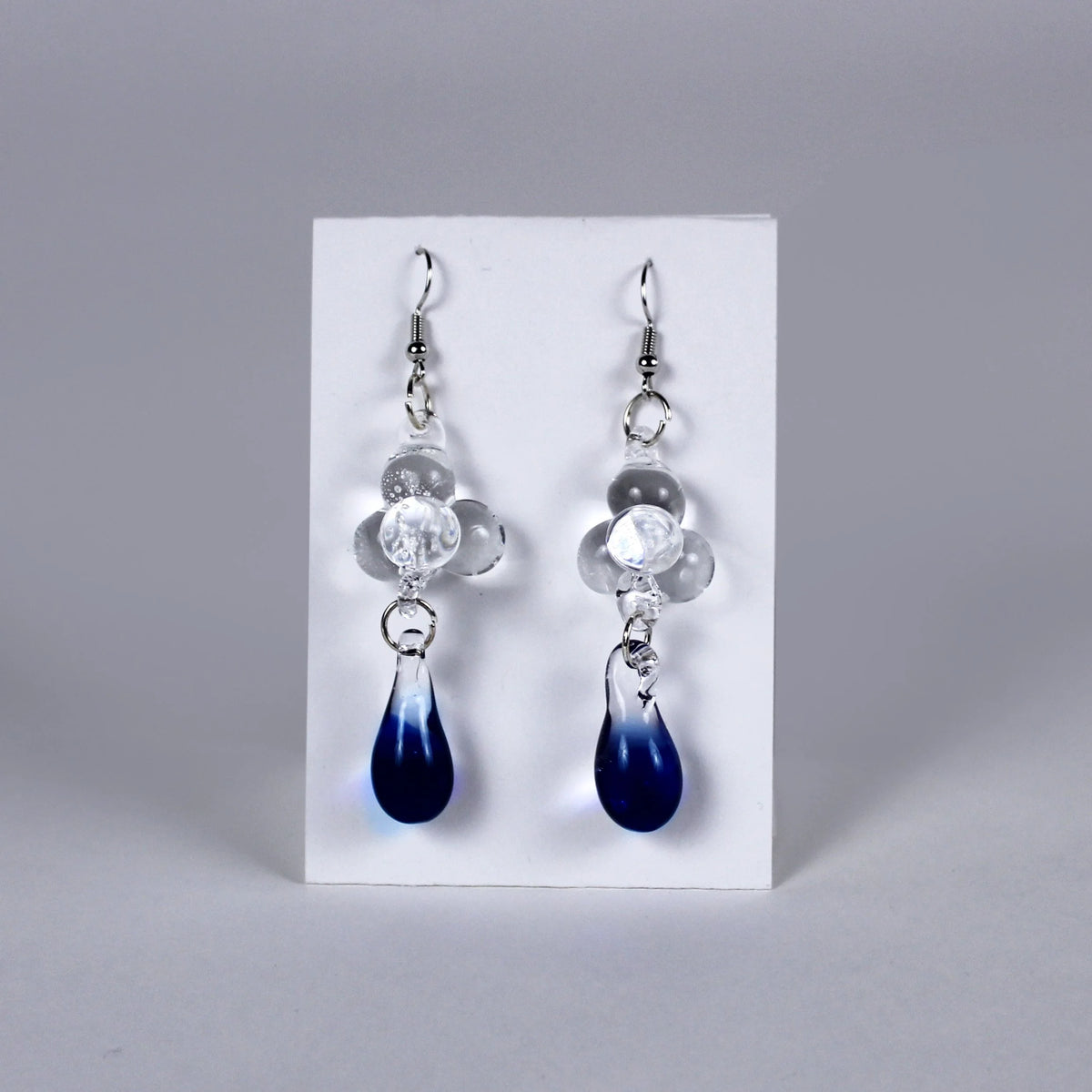 Dark Blue Raindrop Earrings