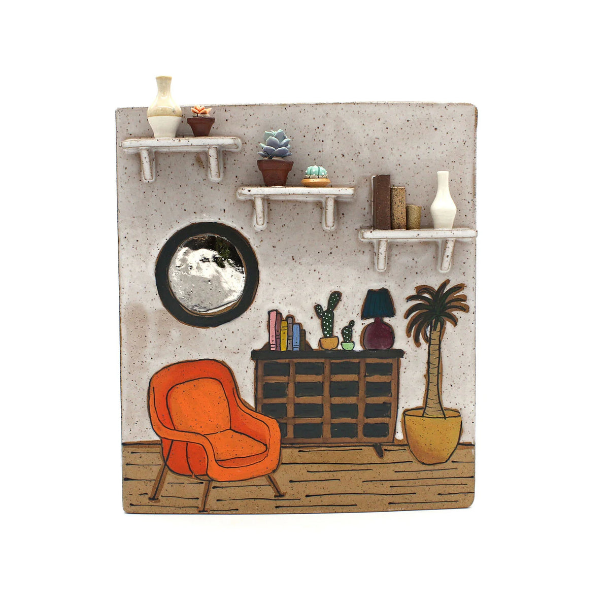 Scene with Orange Chair and Mirror