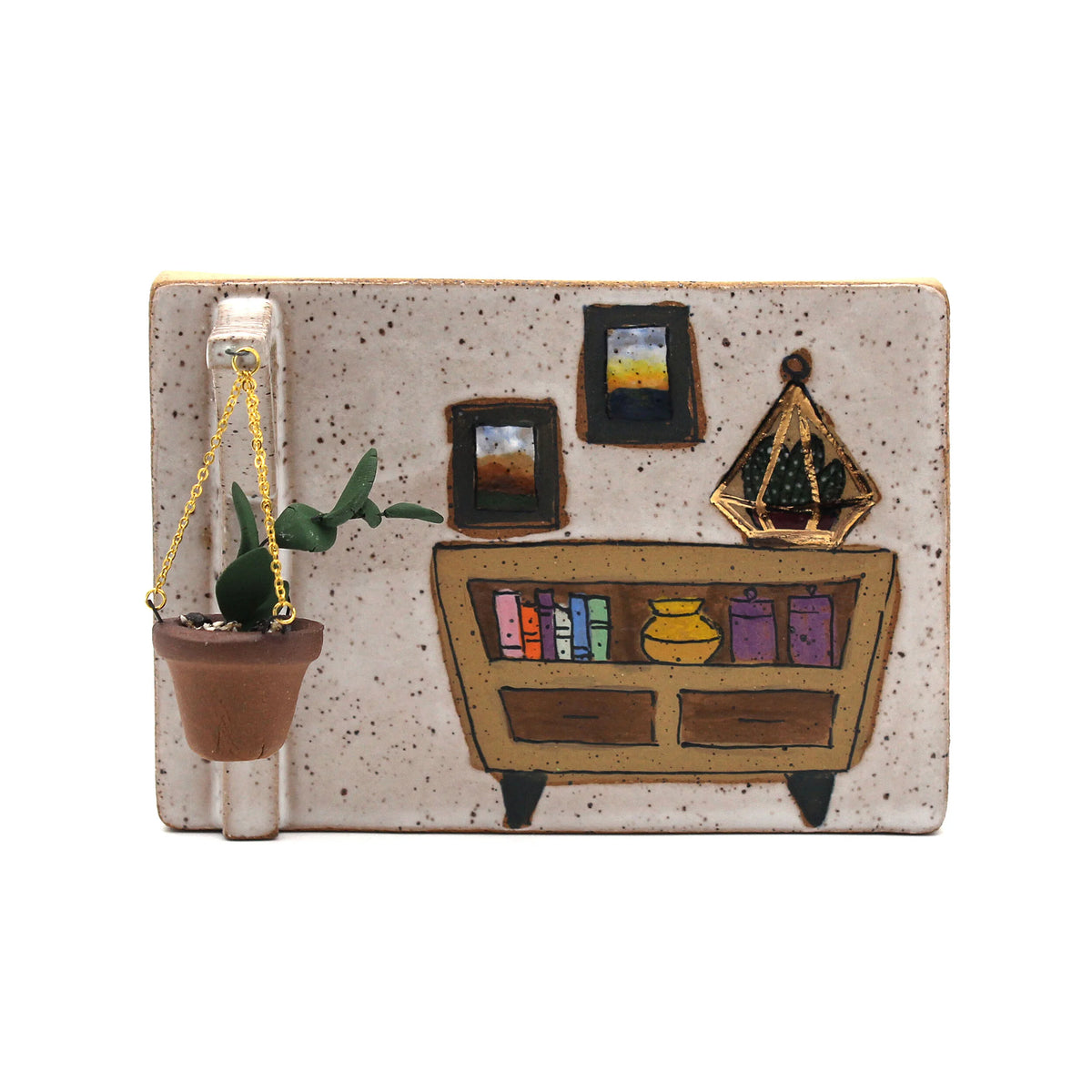 Terrarium Scene with Hanging Plant