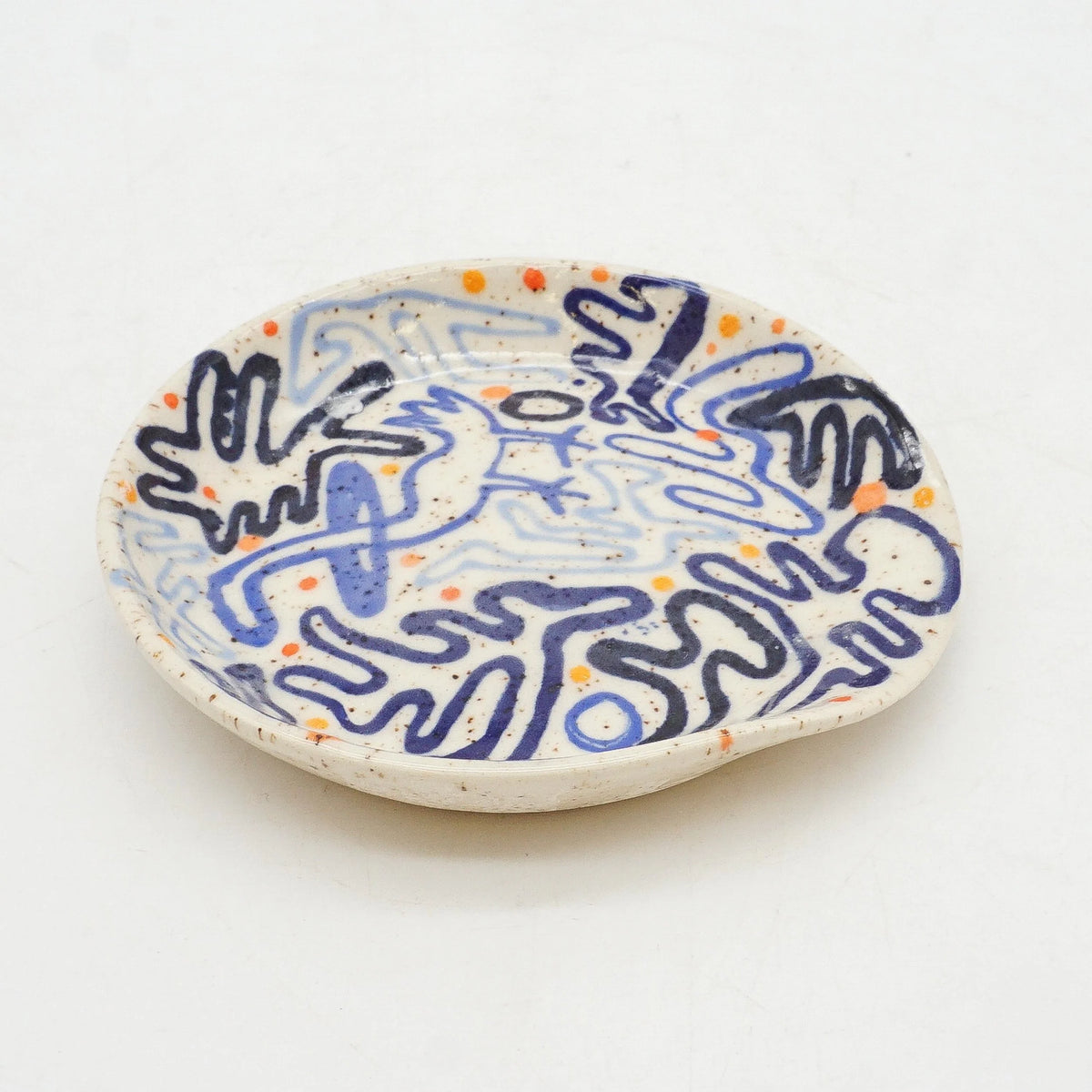 Blue with Dots Spoon Rest