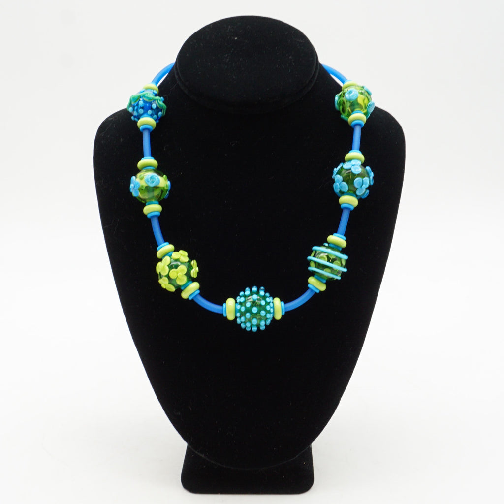 Blue and Lime Necklace
