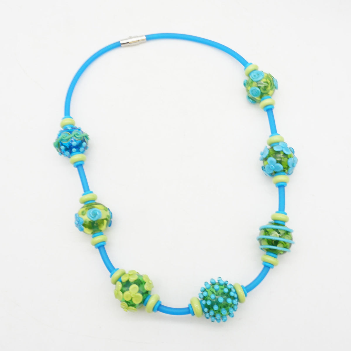 Blue and Lime Necklace