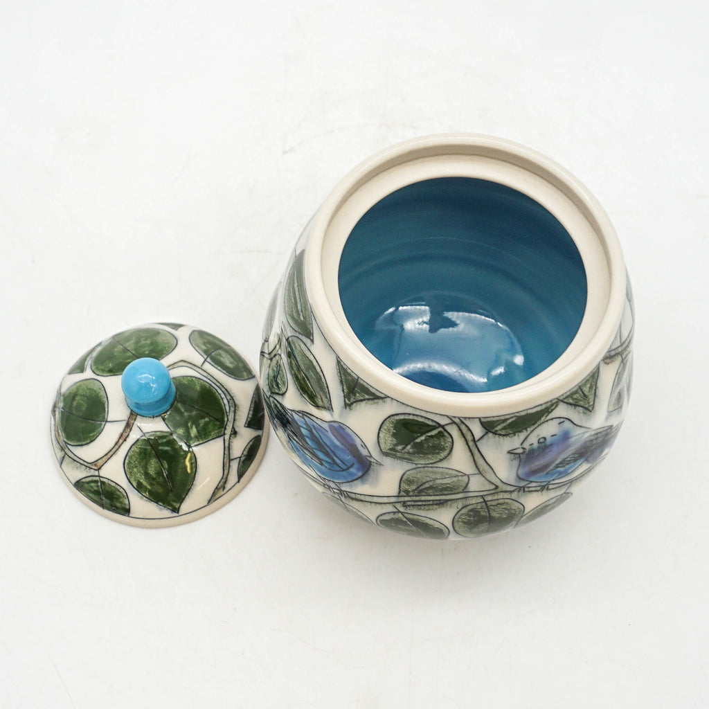 Indigo Bunting Jar