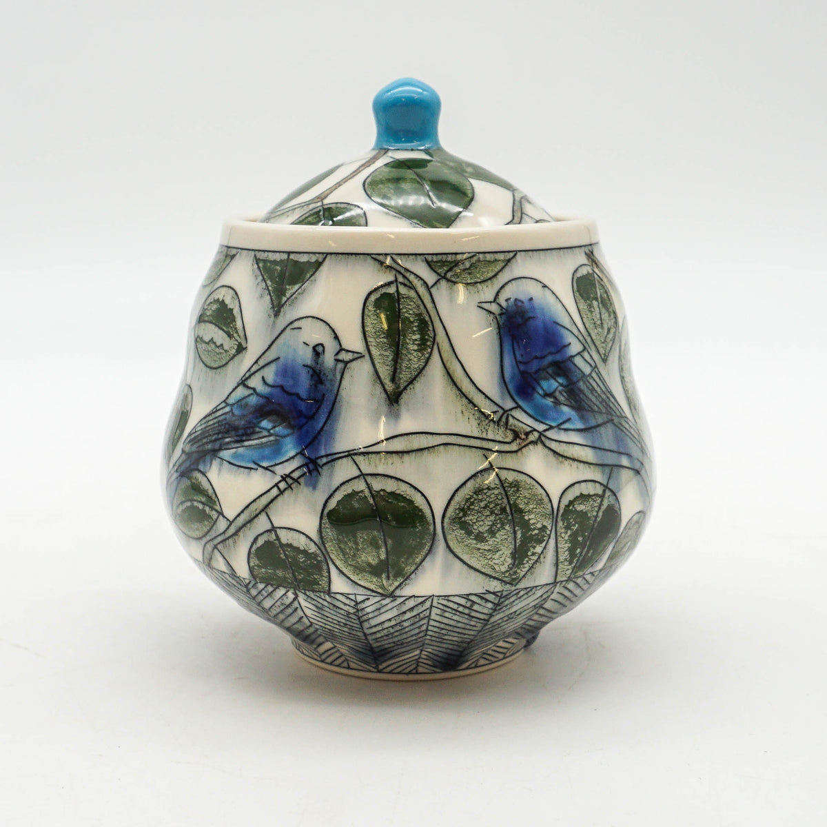 Indigo Bunting Jar