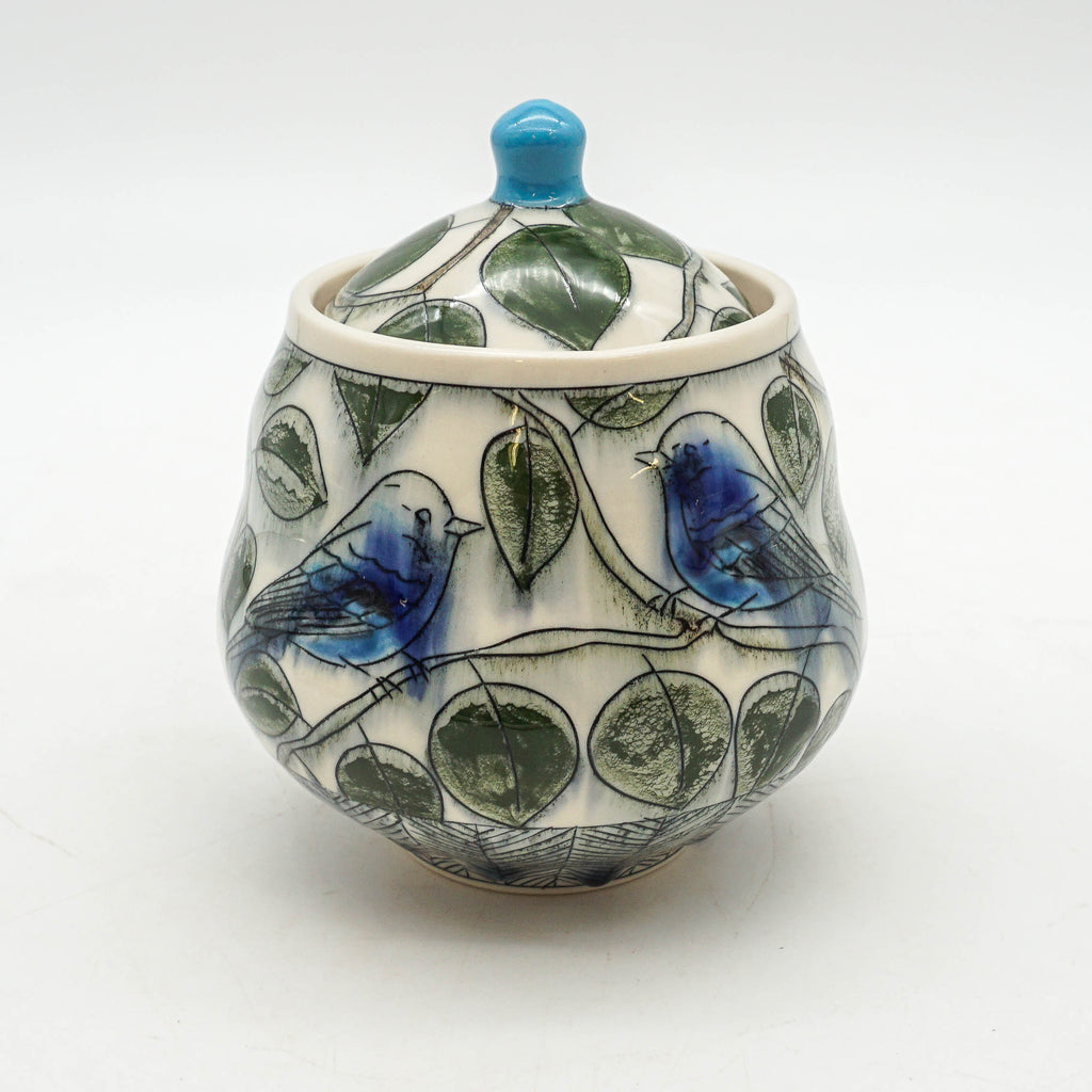 Indigo Bunting Jar