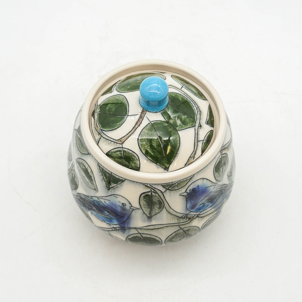 Indigo Bunting Jar
