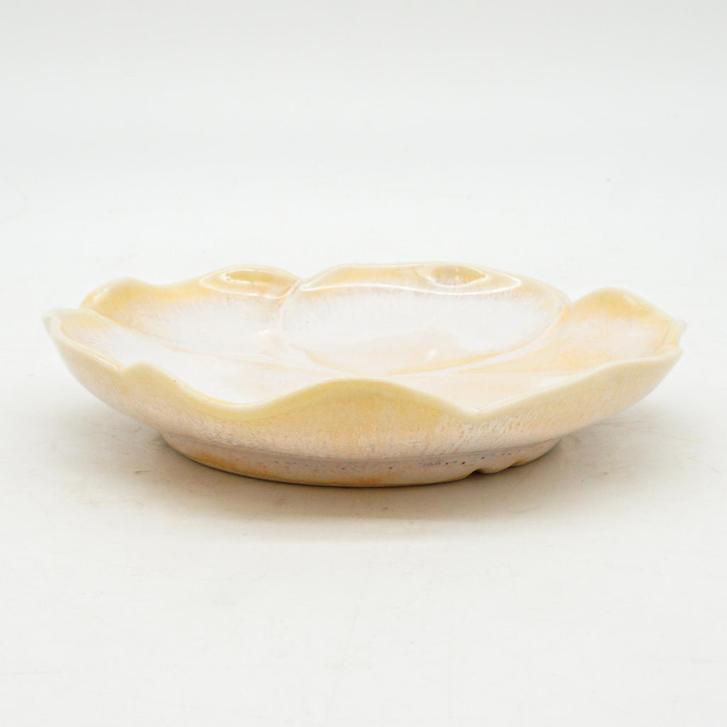 Orange Floral Saucer