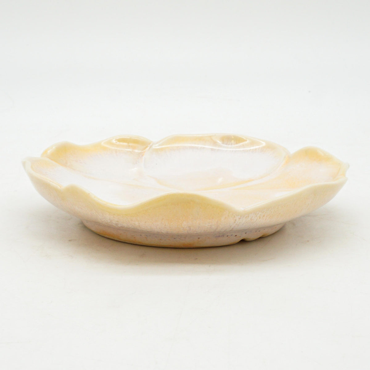 Orange Floral Saucer