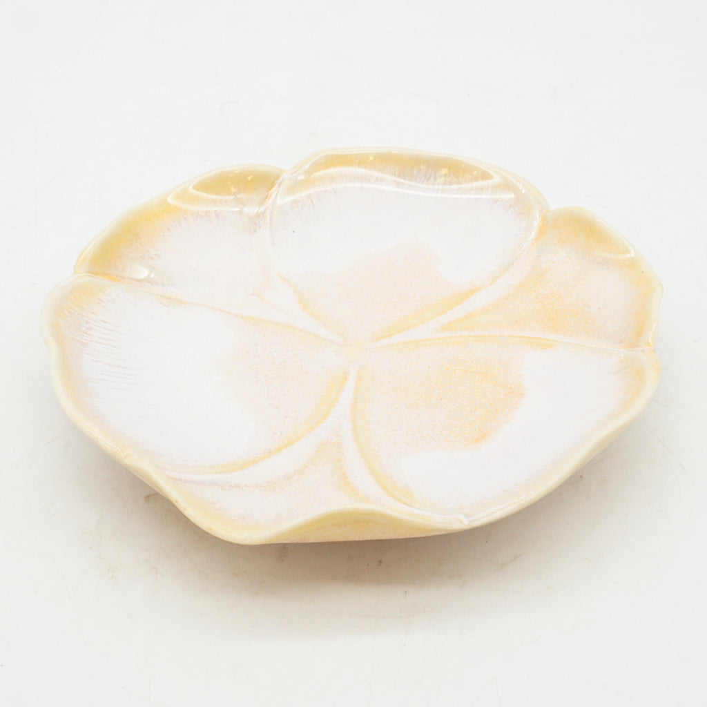 Orange Floral Saucer