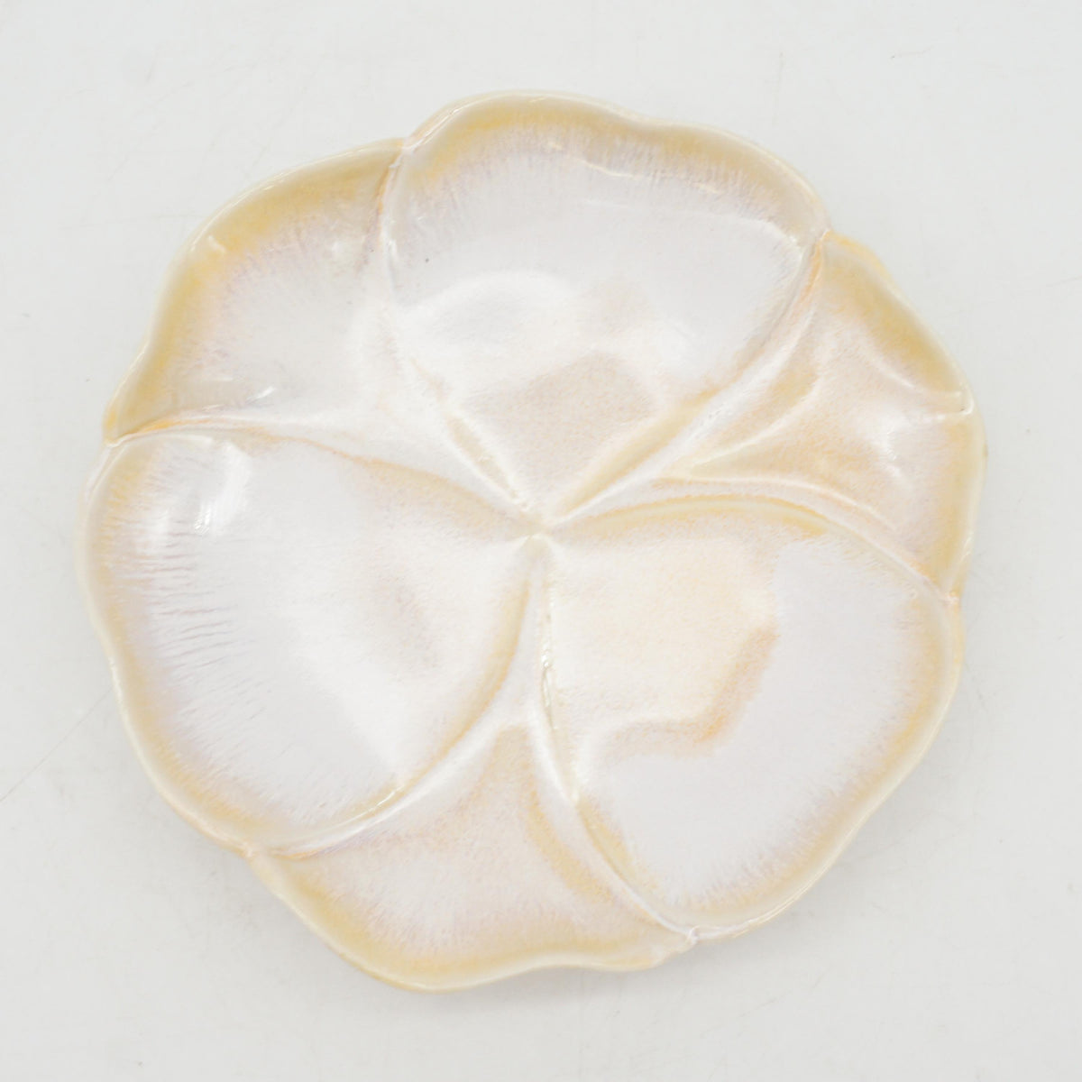 Orange Floral Saucer