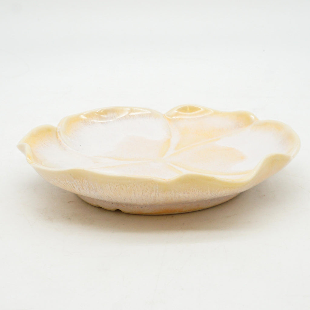 Orange Floral Saucer