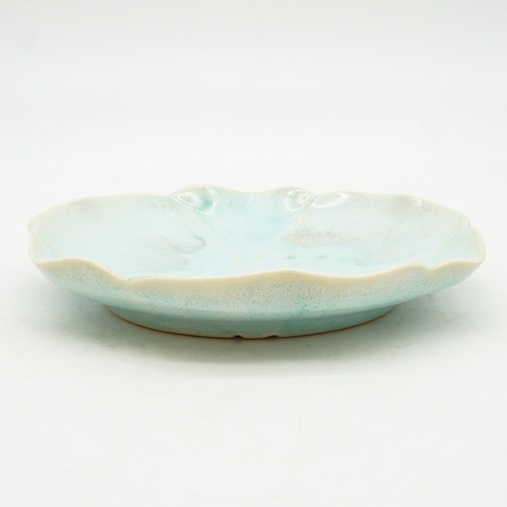 Aqua Floral Saucer