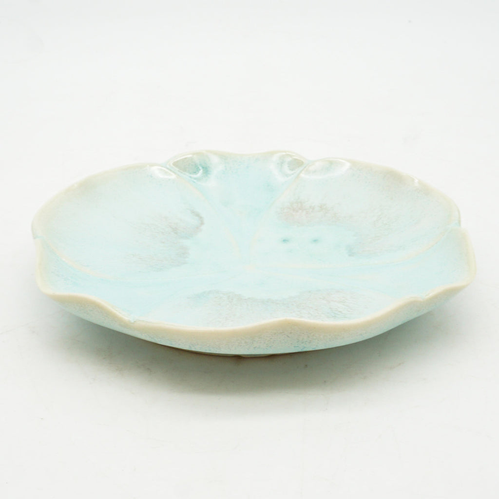 Aqua Floral Saucer