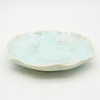 Aqua Floral Saucer