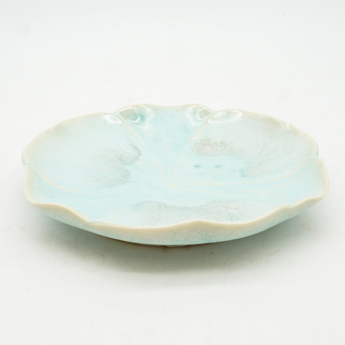 Aqua Floral Saucer