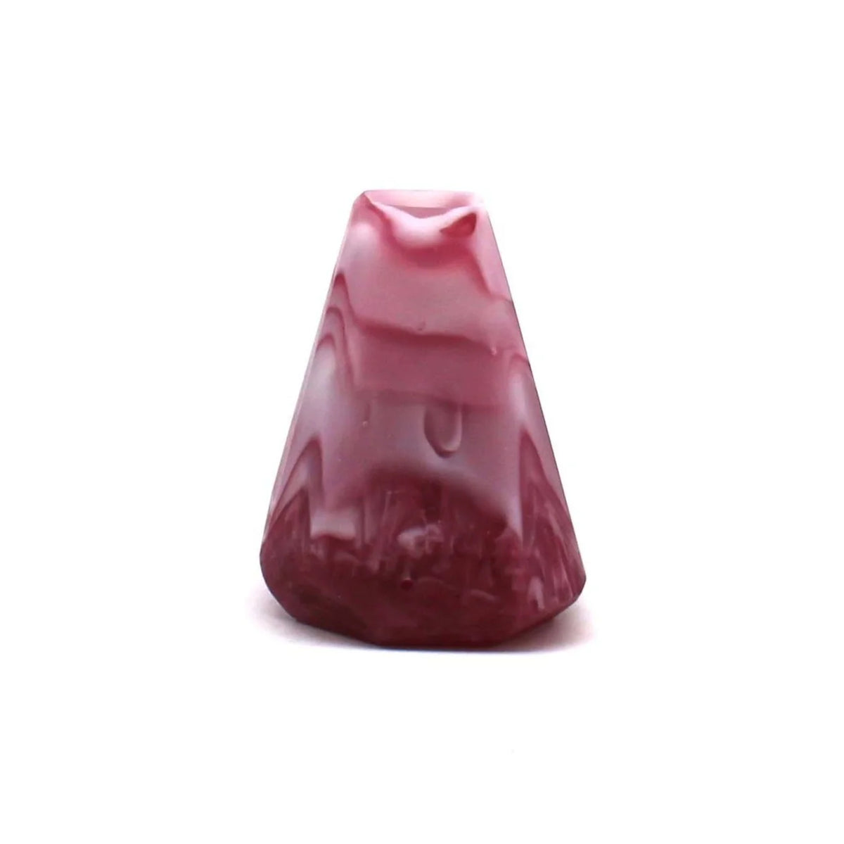 Pink and White Glass Candle-Holder