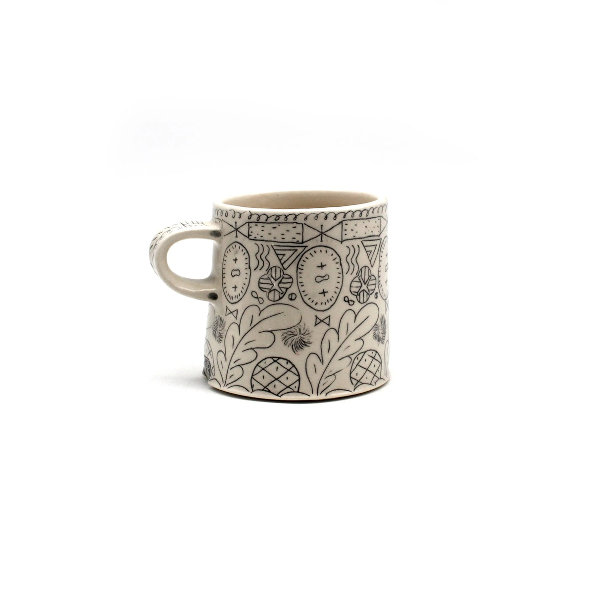 Line Pattern Mug Black