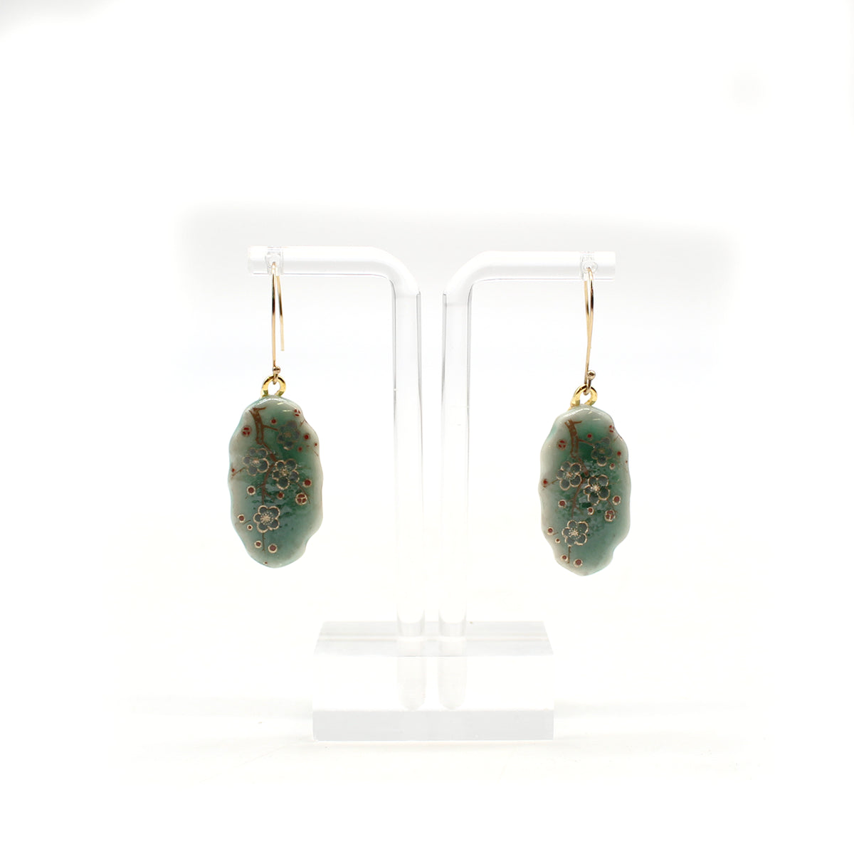 Dangles, Celadon with Vintage Decals1