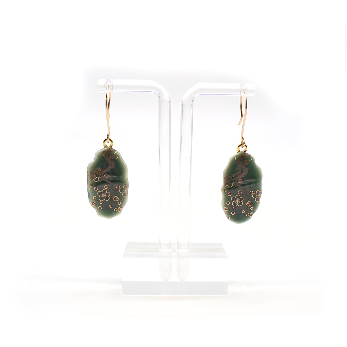 Dangles, Celadon with Vintage Decals4 .