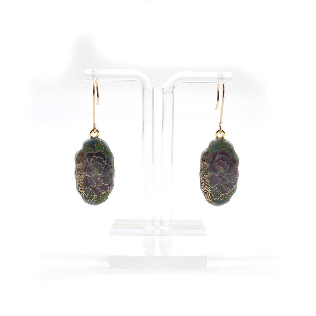 Dangles, Celadon with Vintage Decals5