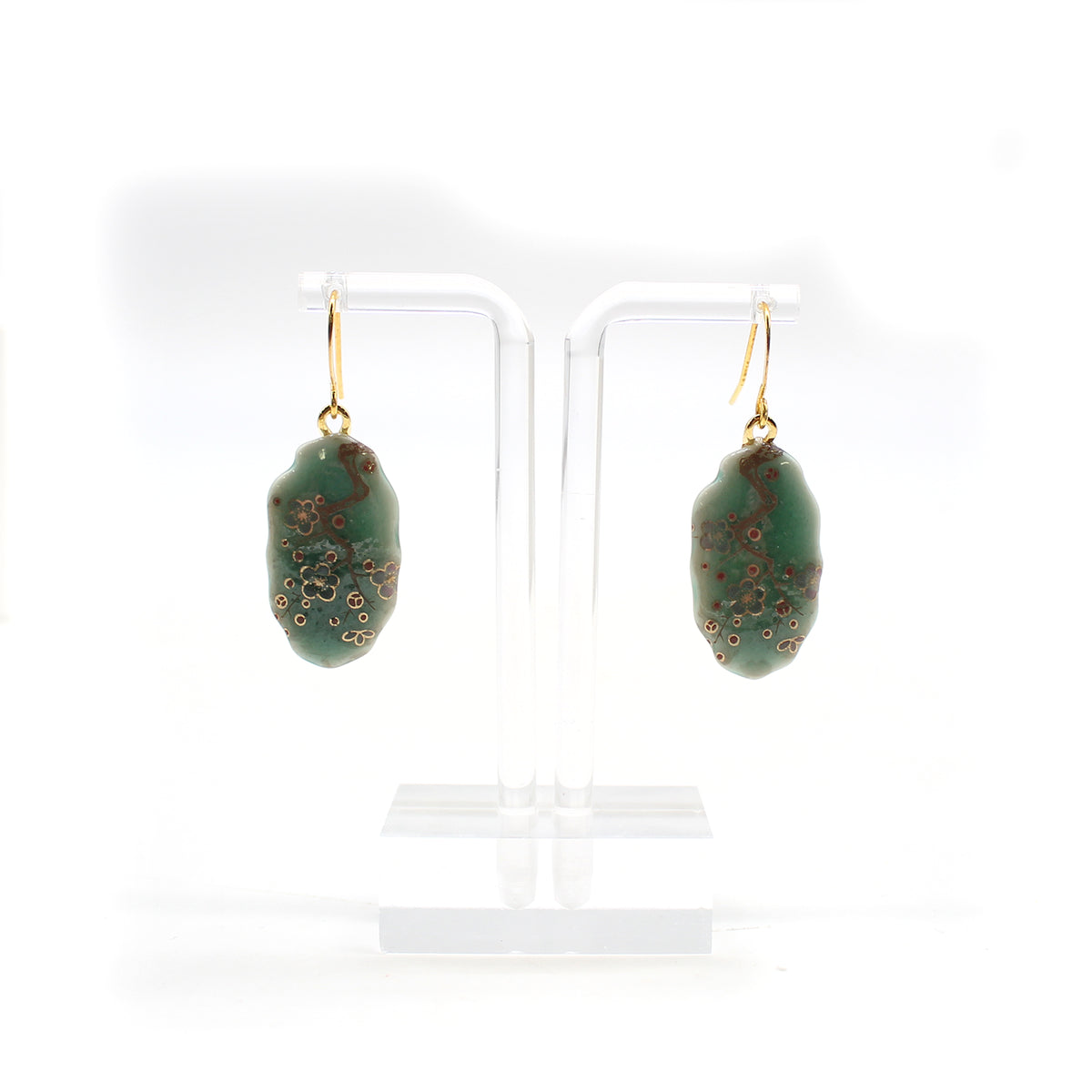 Dangles, Celadon with Vintage Decals6