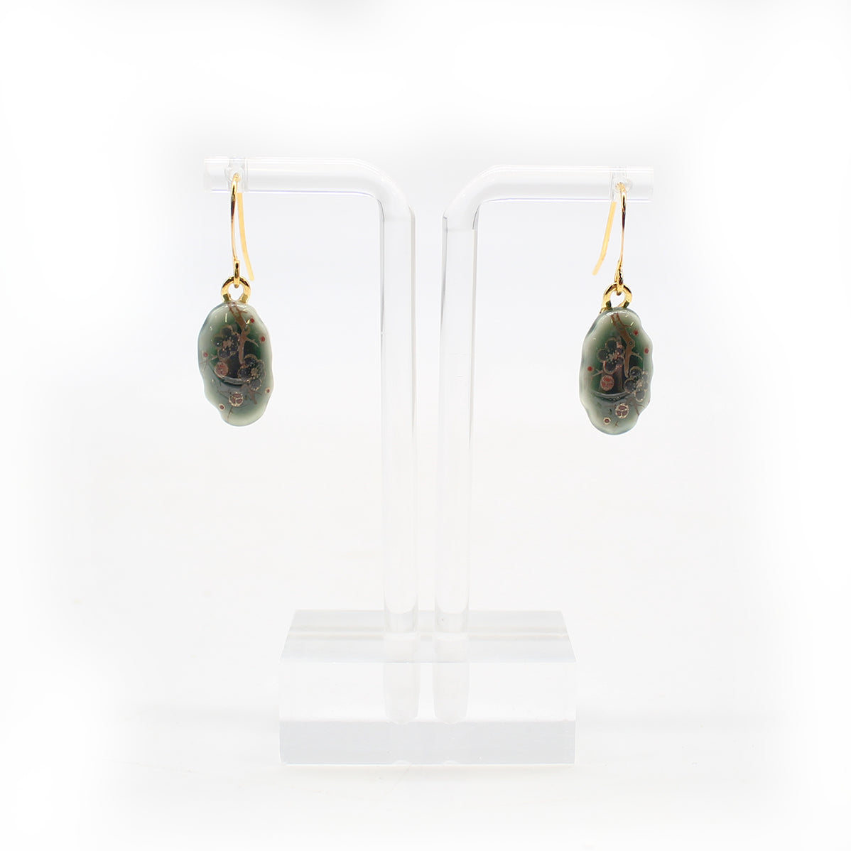 Dangles, Celadon with Vintage Decals10