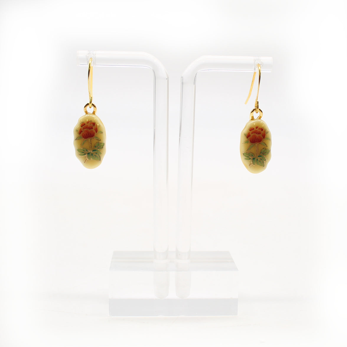 Dangles, Celadon with Vintage Decals
