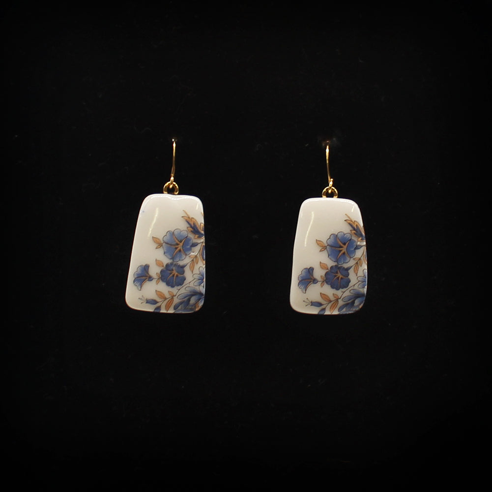 Dangles, Blue and Gold Vintage Flower Decals1