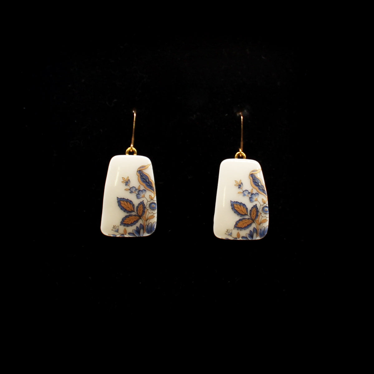 Dangles, Blue and Gold Vintage Flower Decals2