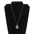 Necklace, Golden Bee on Blue & White