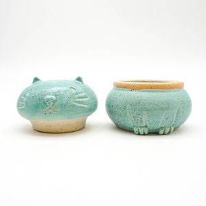Cat Jar - Teal