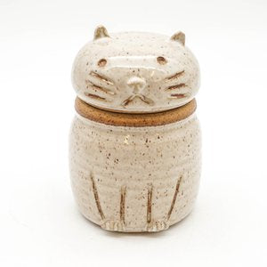Cat Jar - White Speckled 2
