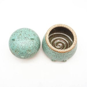 Cat Jar - Teal Speckled