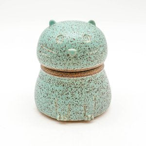 Cat Jar - Teal Speckled