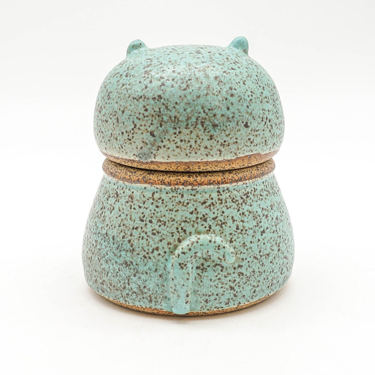 Cat Jar - Teal Speckled