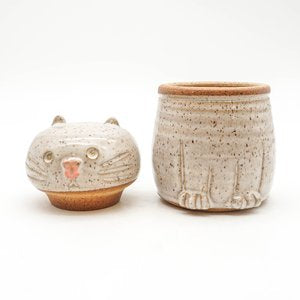 Cat Jar - Speckled White 3